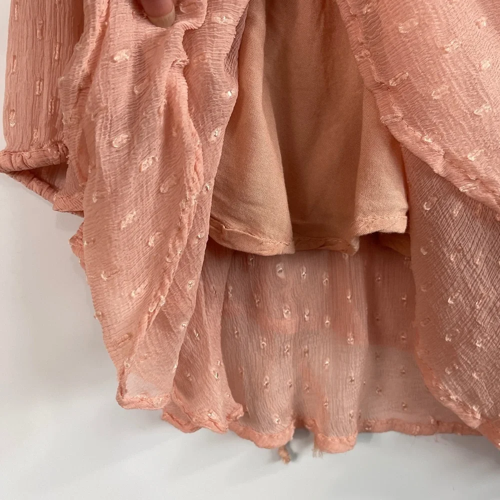 Free People Blush Daliah Swiss Dot‎ Mini Dress